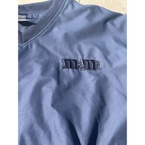 Vintage Mens M&Ms Pullover Windbreaker XL Jacket V Neck Navy Blue‎
